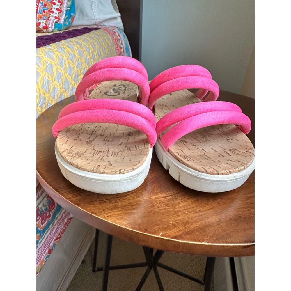 Circus by Sam Edelman Narina Pink Platform Sandals Lug Sole Size 8 Barbiecore - Picture 2 of 8